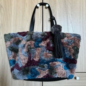 Zara shaggy shoulder tote